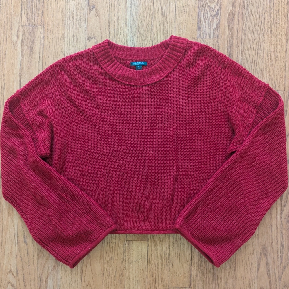 Cropped Bell Sleeve Sweater